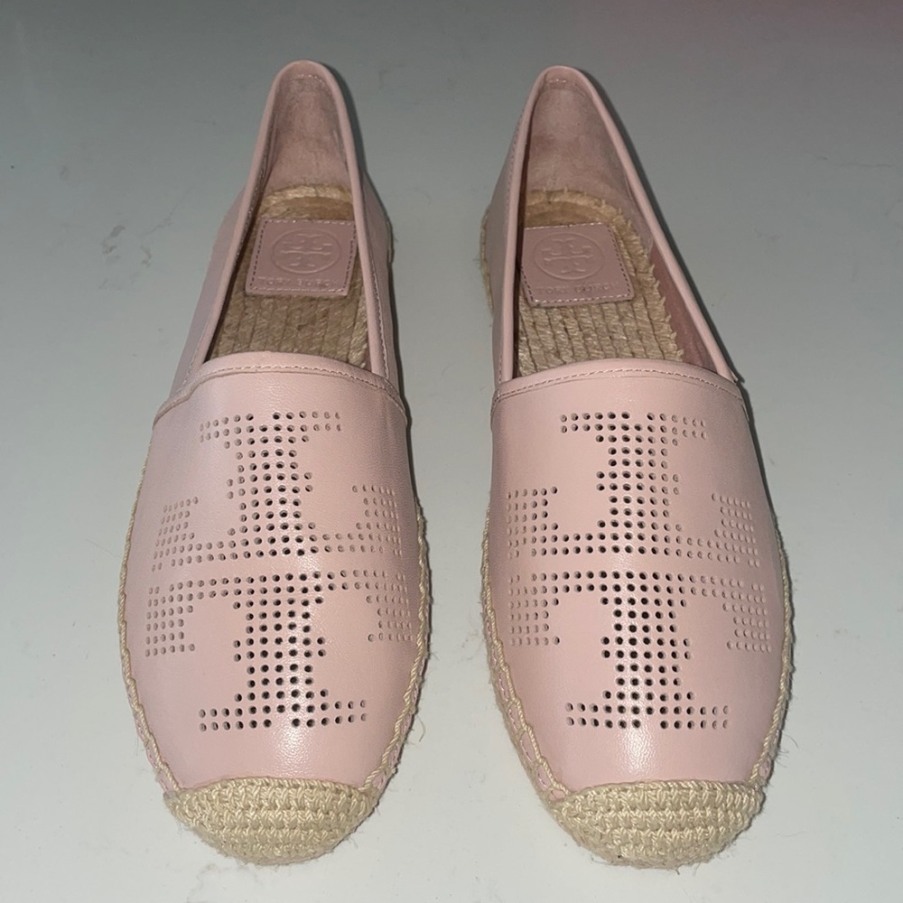 Tory Burch Perforated Logo Flat Espadrille